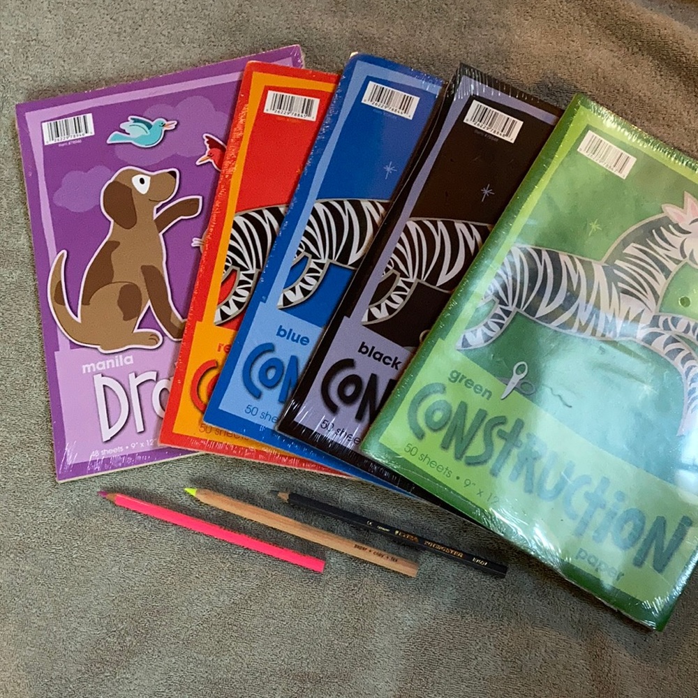 Art Bundle 2-Construction & Drawing paper, Pencils